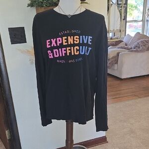 Black Long Sleeve Graphic Tee